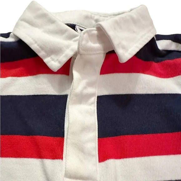 Janie & Jack | Infant Rugby Striped Polo (6-12 mos) 🔴⚪️🔵 - Picture 2 of 5